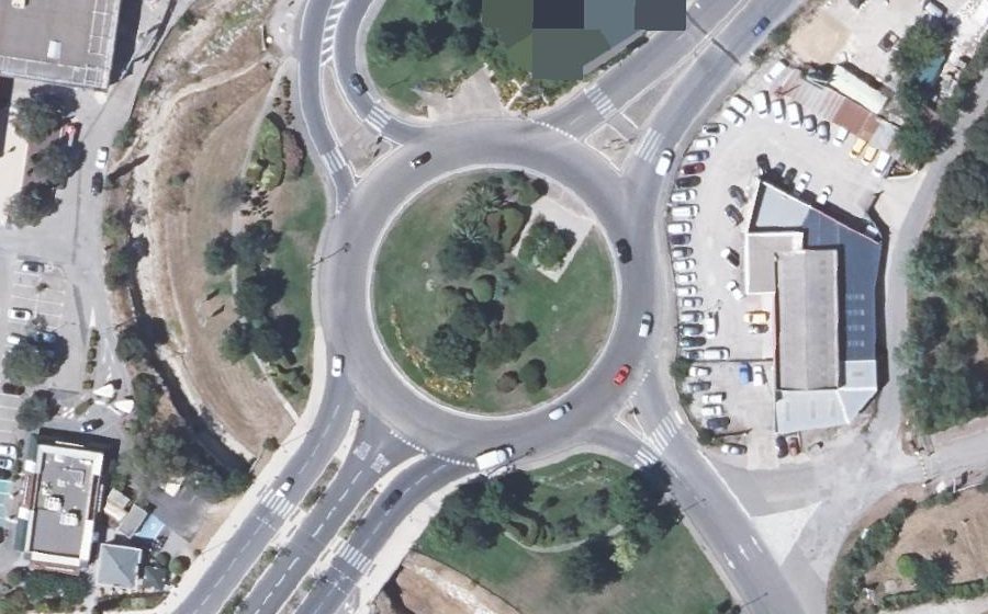 Vue aérienne du Rond-Point Pierre Colin