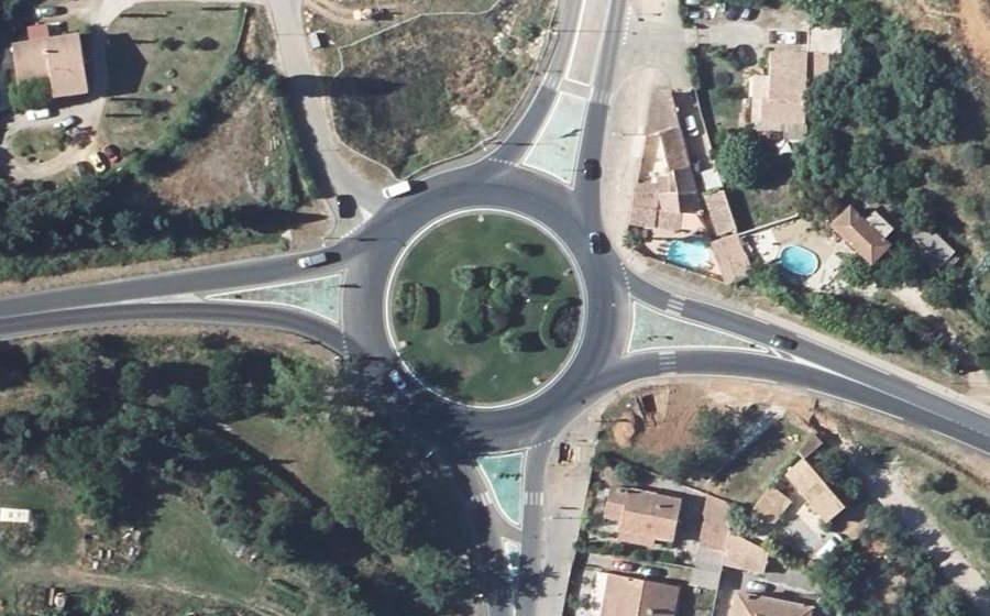 Vue aérienne du Rond-Point Pierre Mendès France