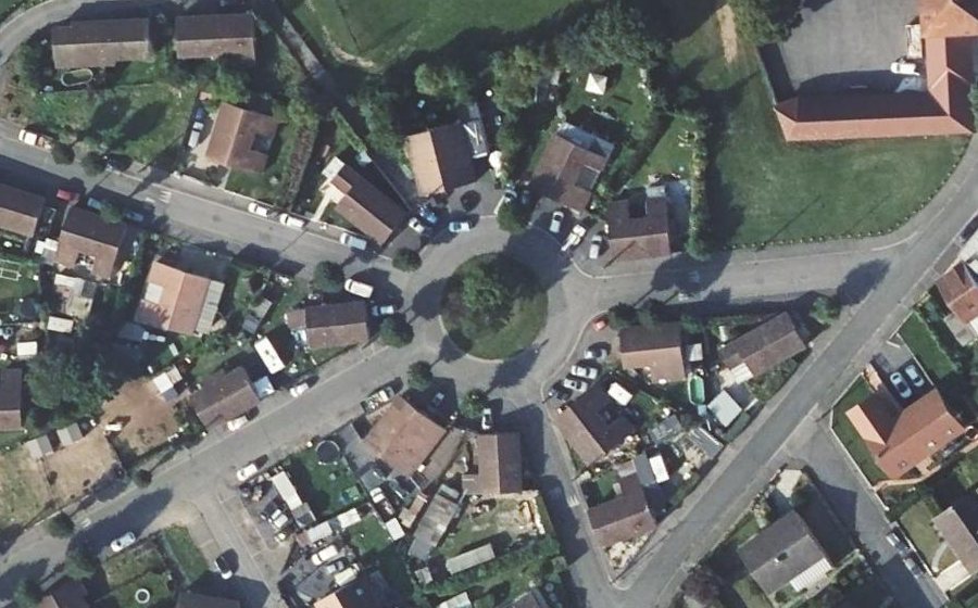 Vue aérienne du Place des Papillons
