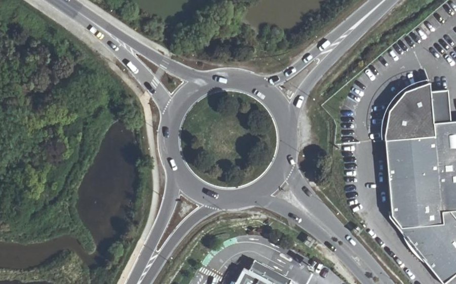 Vue aérienne du Giratoire du Général Béziers-Lafosse