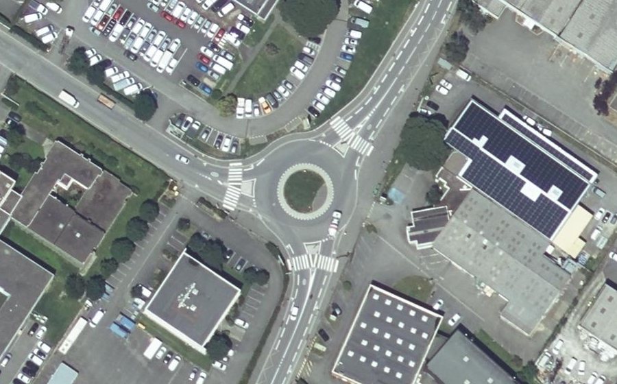 Vue aérienne du Rond-point Lorenzo Pintado