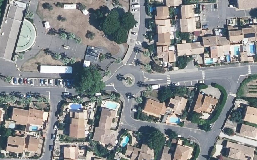 Vue aérienne du Rond-Point Gisèle Halimi