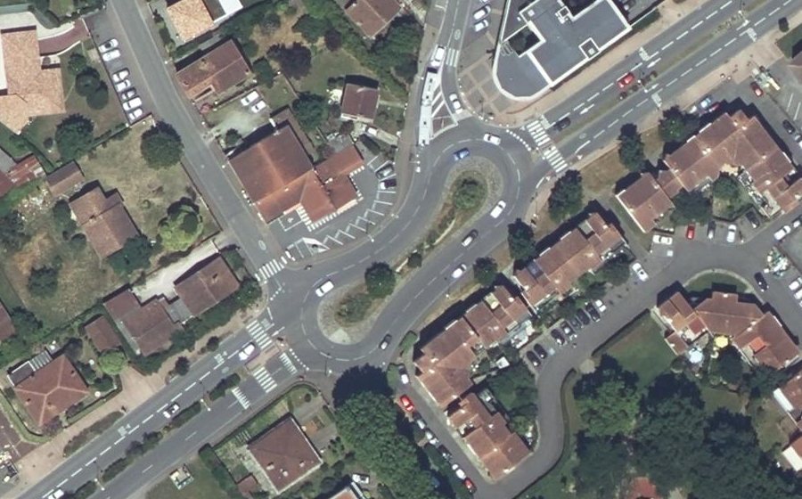 Vue aérienne du Rond-Point Paul Micas