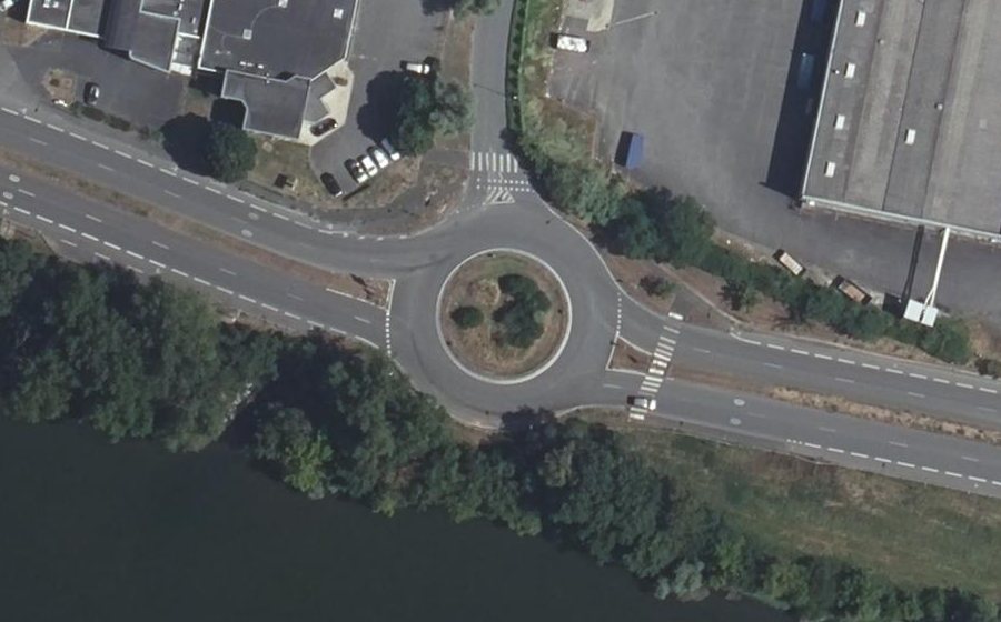 Vue aérienne du Rond-Point Rolland-Pilain