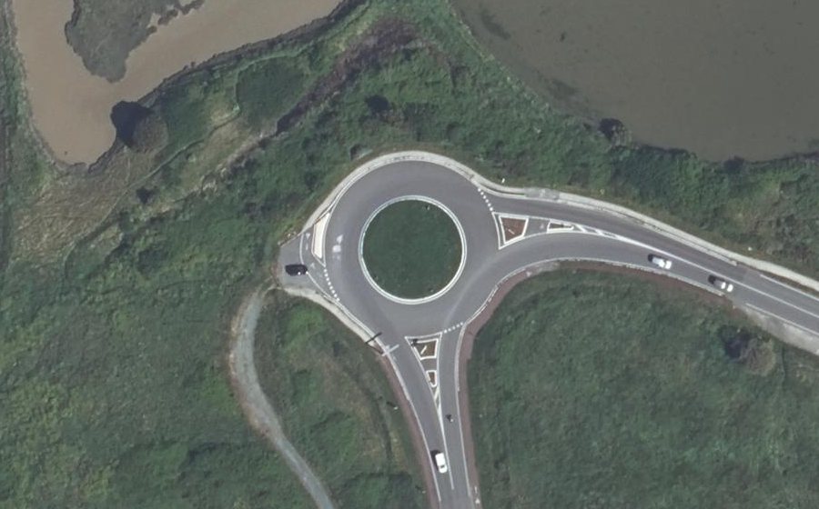 Vue aérienne du Rond-point anonyme n°7761851
