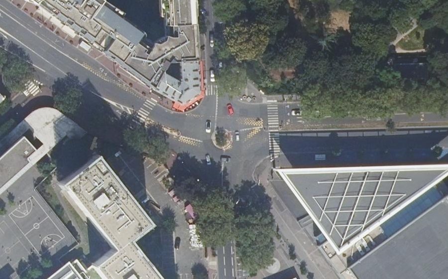 Vue aérienne de la Place du Président Robert Schuman