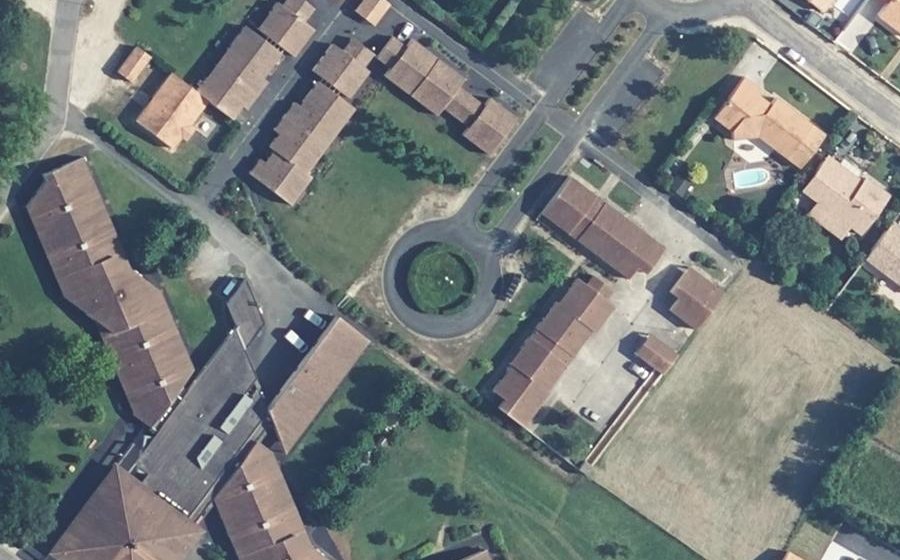 Vue aérienne du Allée des Roses