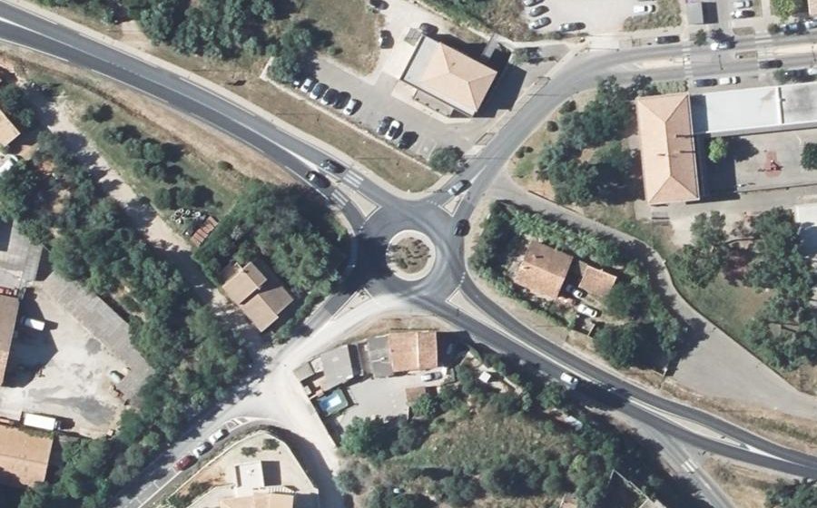 Vue aérienne du Rond-Point Lucie Aubrac
