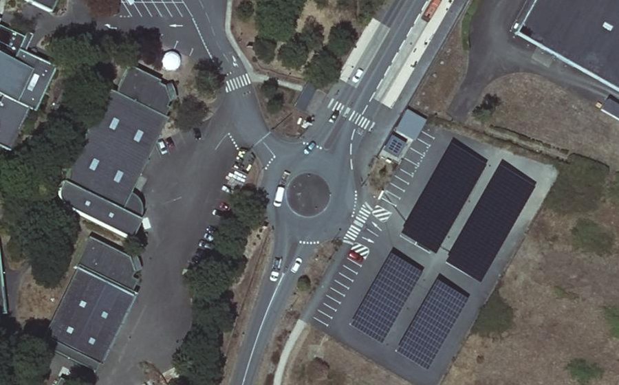 Vue aérienne du Route de Spay