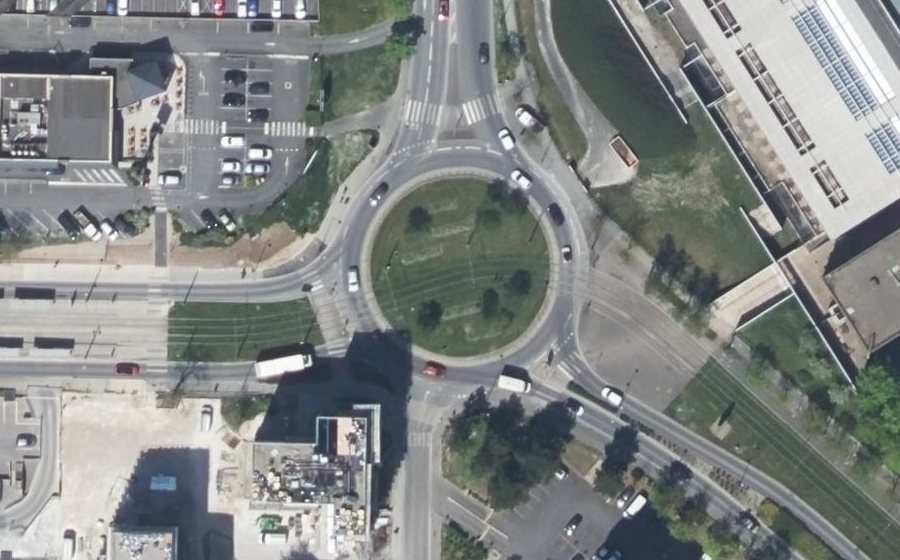 Vue aérienne du Rond-Point de la Place Jean Donatini