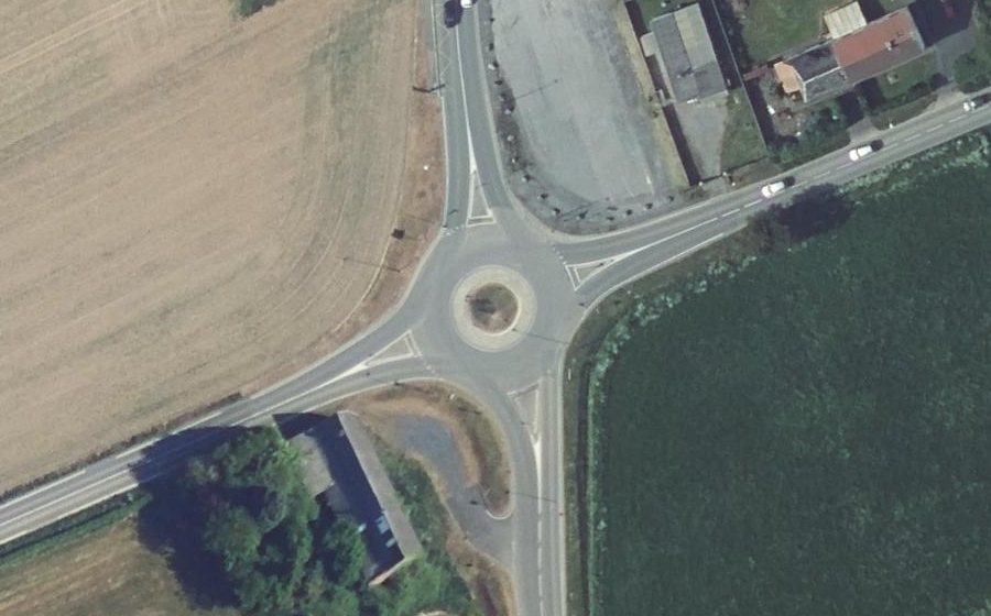 Vue aérienne du Chaussée Brunehaut