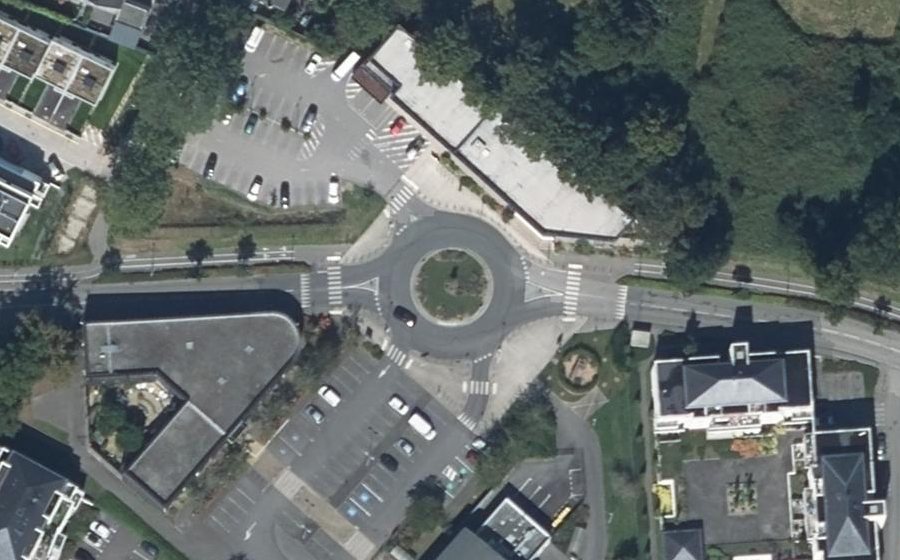 Vue aérienne du Giratoire Germaine de Staël
