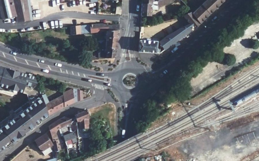 Vue aérienne du Rond-Point Saint-Martin