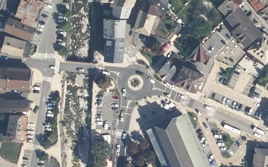 Vue aérienne du Place du Docteur Humbert