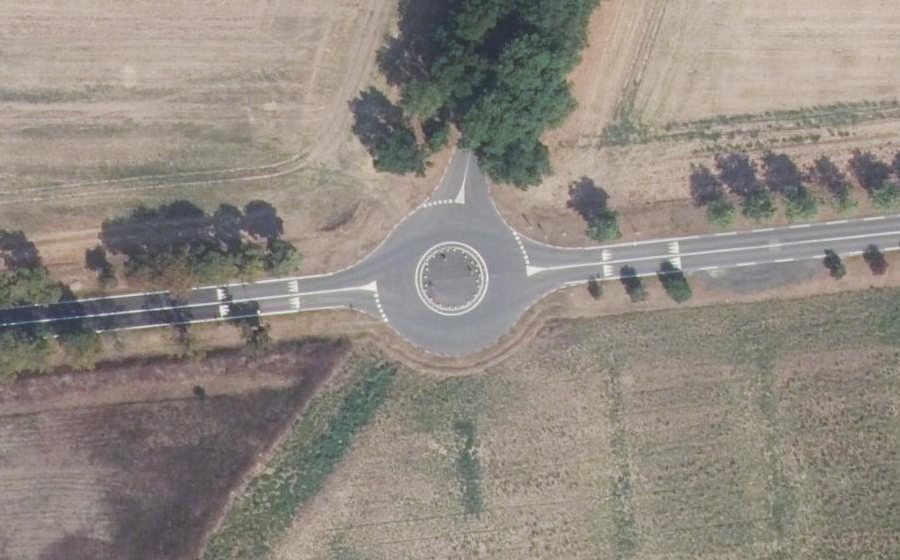 Vue aérienne du Route Centrale