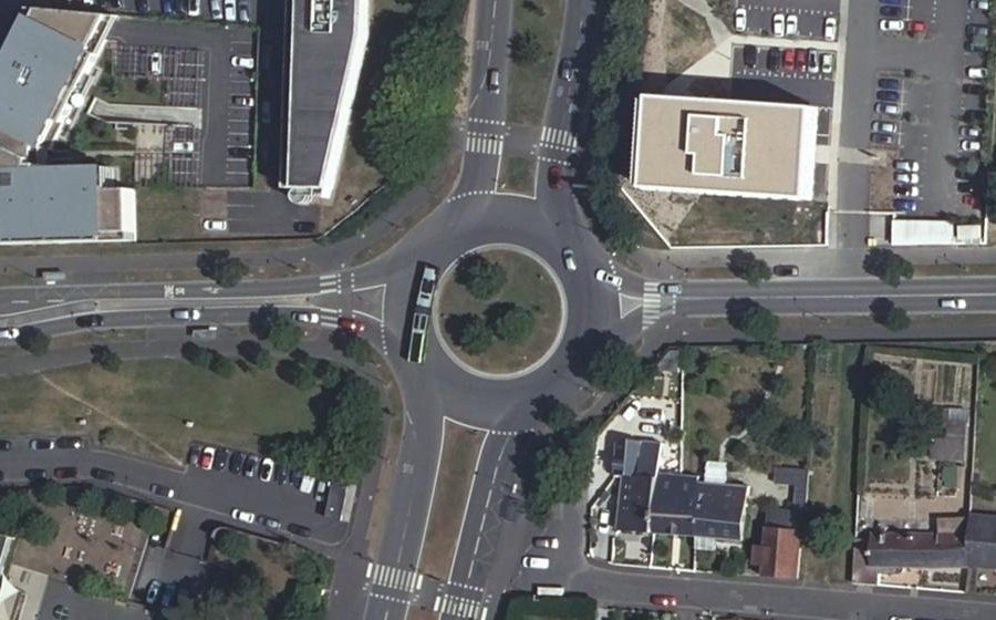 Vue aérienne du Rond-Point Marcel Jeulin
