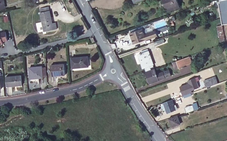 Vue aérienne du Rue de Marsauceux