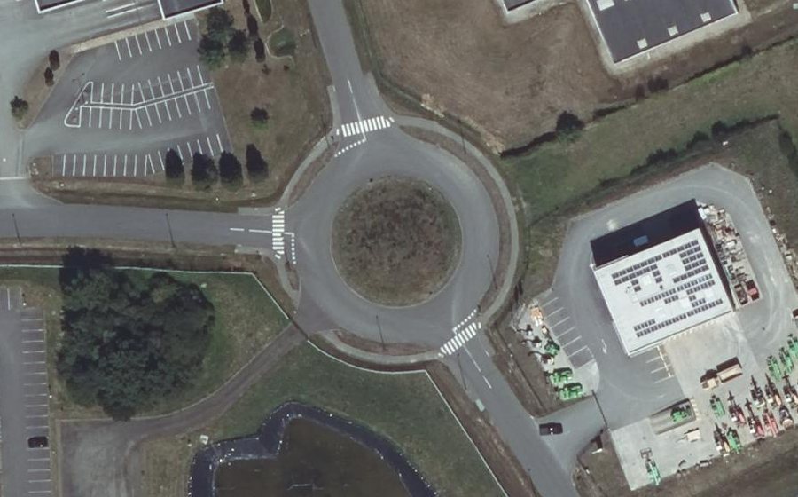 Vue aérienne du Rond-point anonyme n°7829385