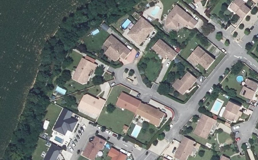 Vue aérienne du Rue Haroun Tazieff