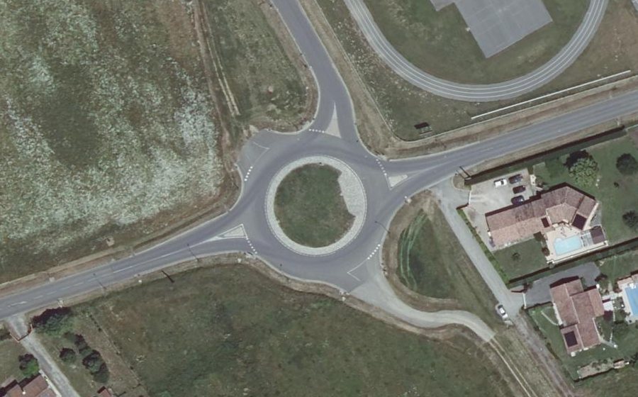 Vue aérienne du Route d'Auch