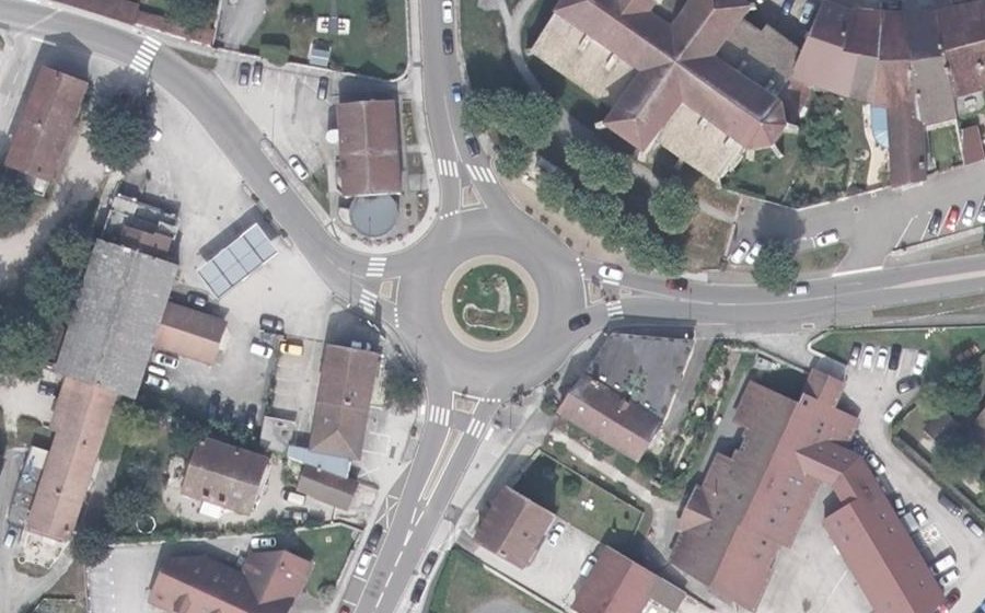 Vue aérienne du Place du Colonel Varroz