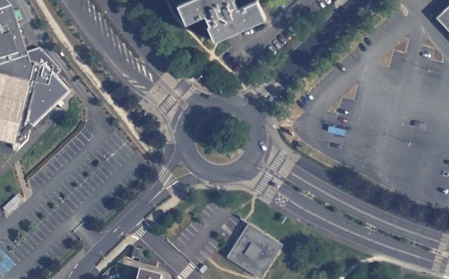 Vue aérienne du Rond-Point de Garigliano