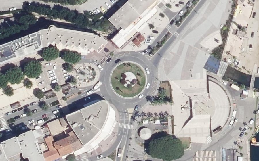 Vue aérienne du Rond-Point Antoine de Saint-Exupéry
