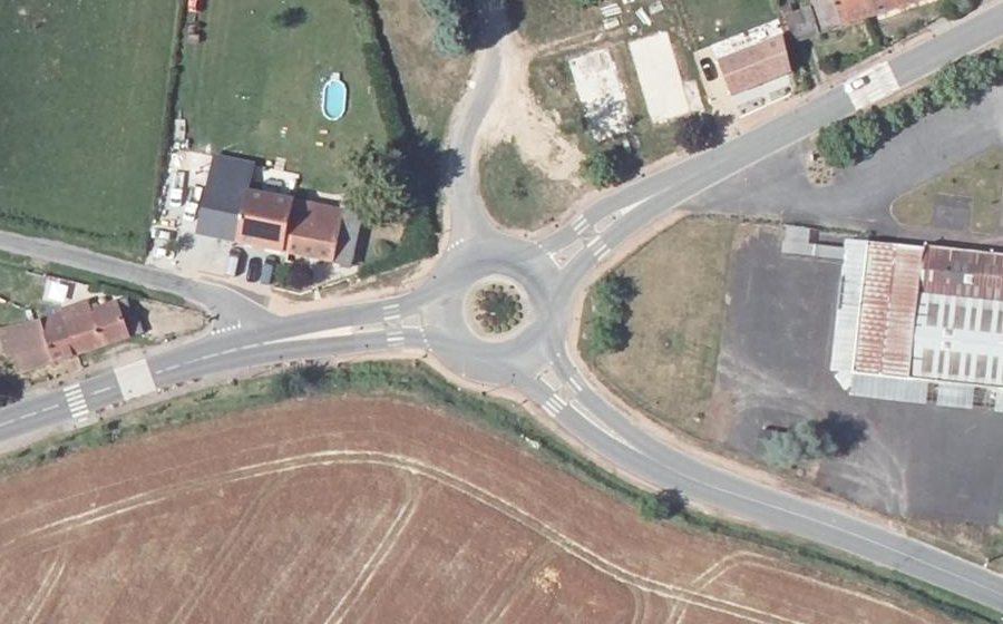 Vue aérienne du Place de la Croix Magnet