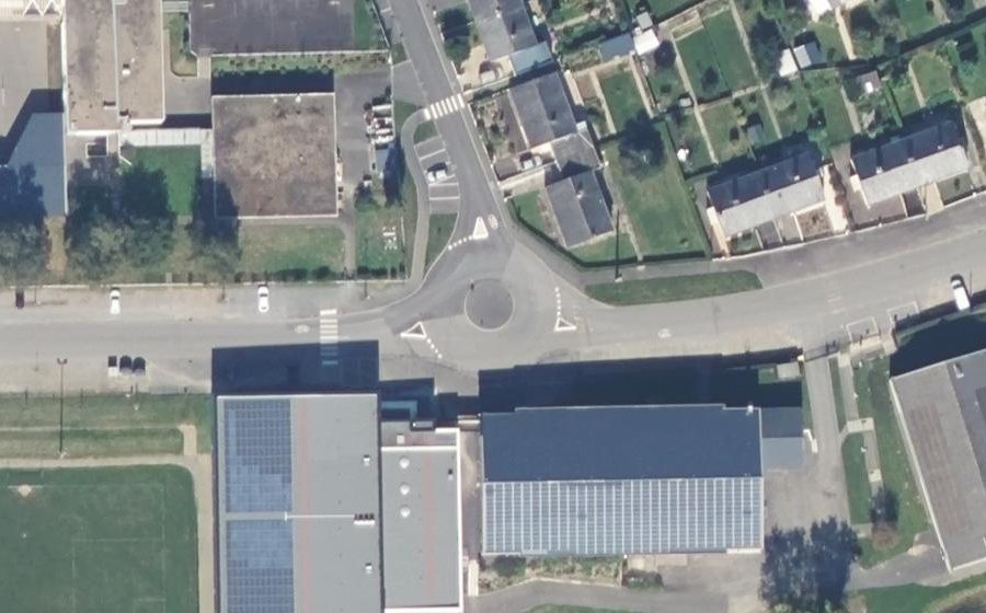 Vue aérienne du Boulevard du Stade