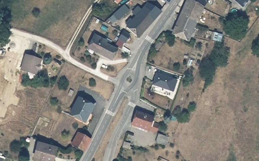 Vue aérienne du Rond-Point de la Cruse