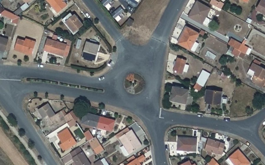 Vue aérienne du Rue des Cols Verts