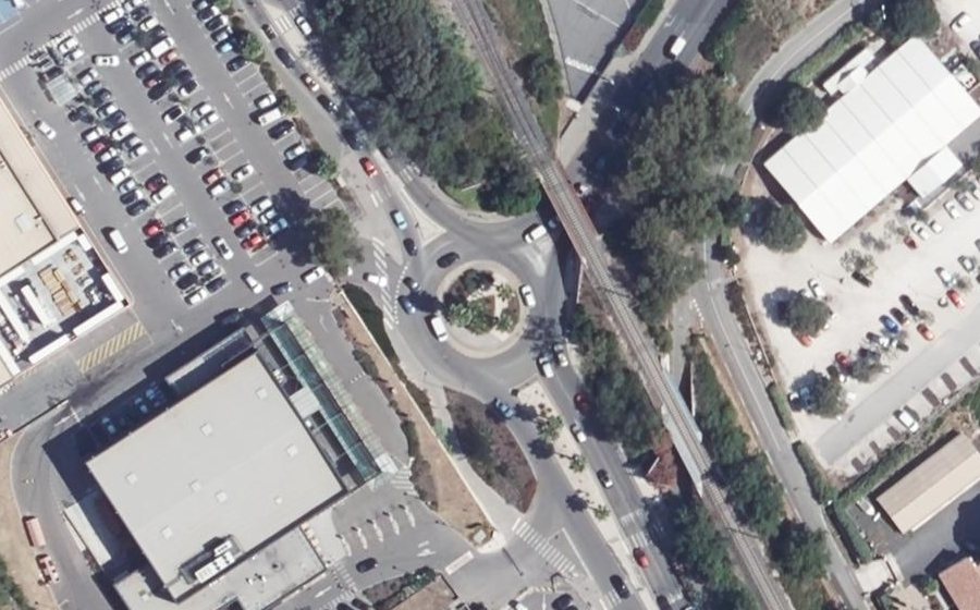 Vue aérienne du Rond-Point Lieutenant Suzanne Lefort