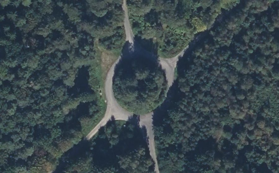 Vue aérienne du Carrefour de la Petite Lune