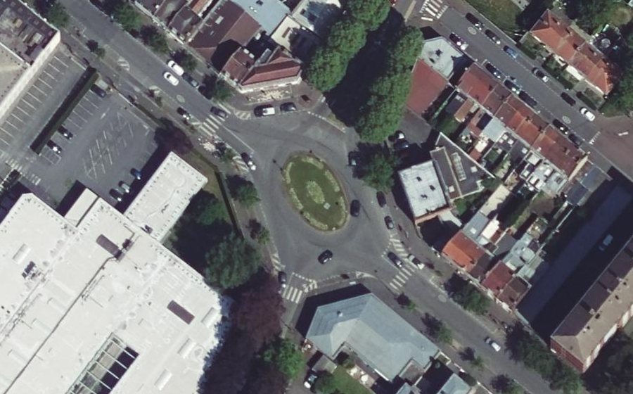 Vue aérienne de la Place Charles Louis Spriet