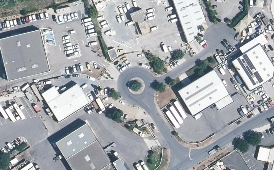 Vue aérienne du Place Bertrand Nogaro