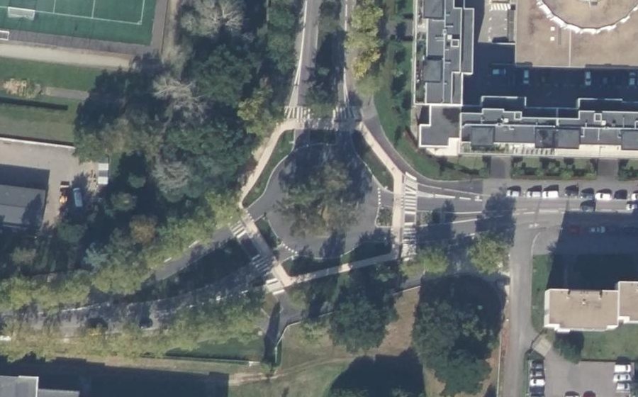 Vue aérienne du Rond-Point Colonel Diègue Santa