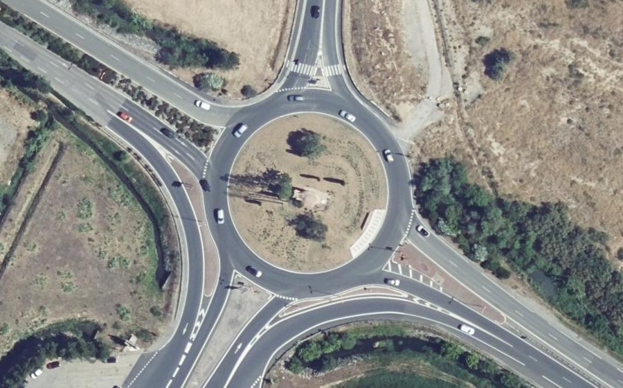 Vue aérienne du Giratoire de l'Amphore