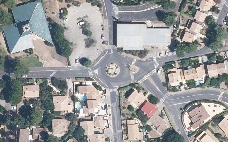 Vue aérienne du Rond-Point de Sernancelhe