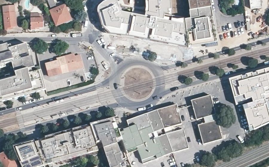 Vue aérienne du Rond-Point Rome
