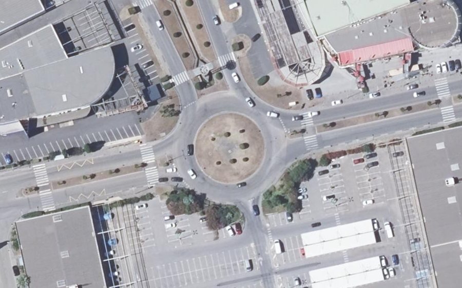 Vue aérienne du Rond-Point Barthélémy Guibal