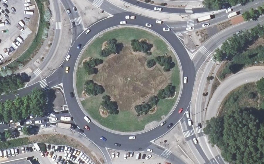 Vue aérienne du Rond-Point Km Delta