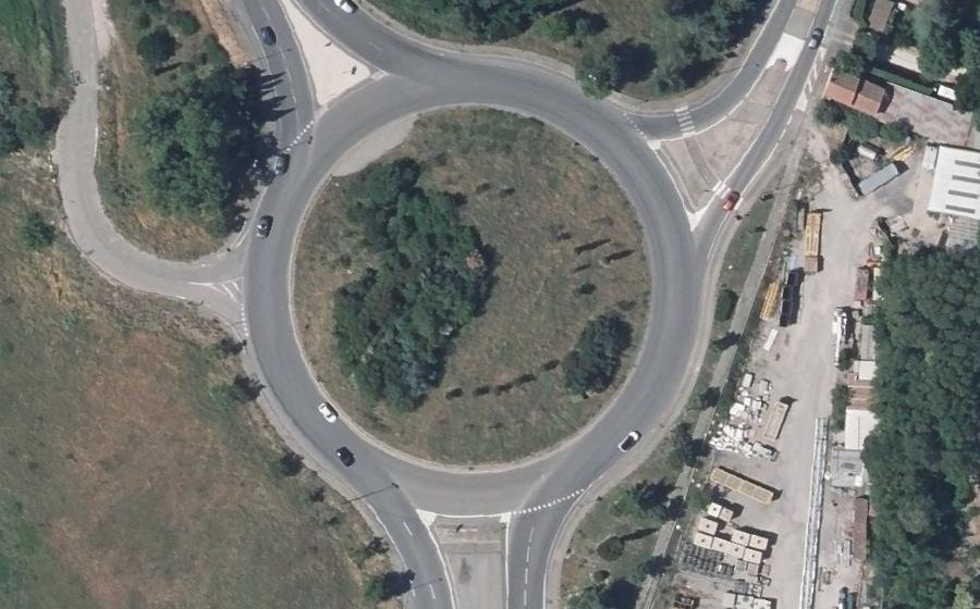 Vue aérienne du Rond-point anonyme n°7986351