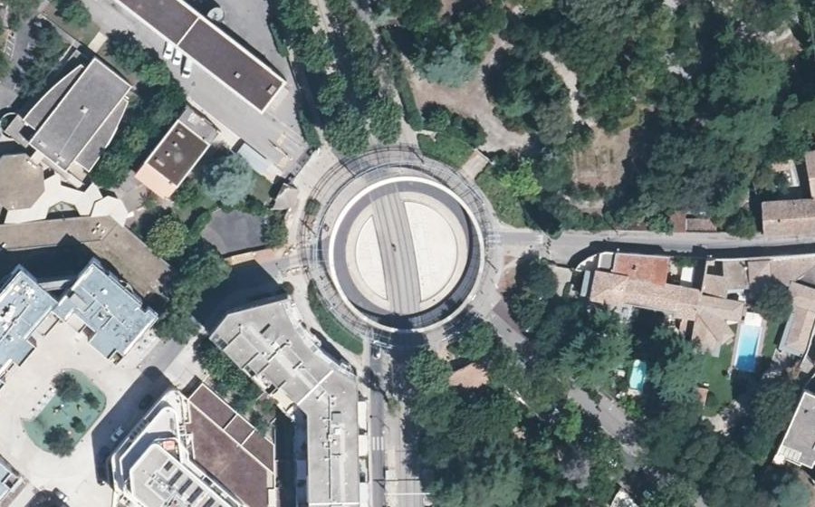 Vue aérienne de la Place Marcel Godechot
