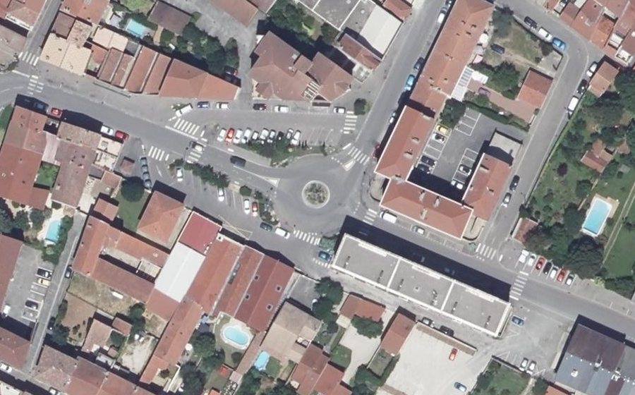 Vue aérienne de la Place Andrevon