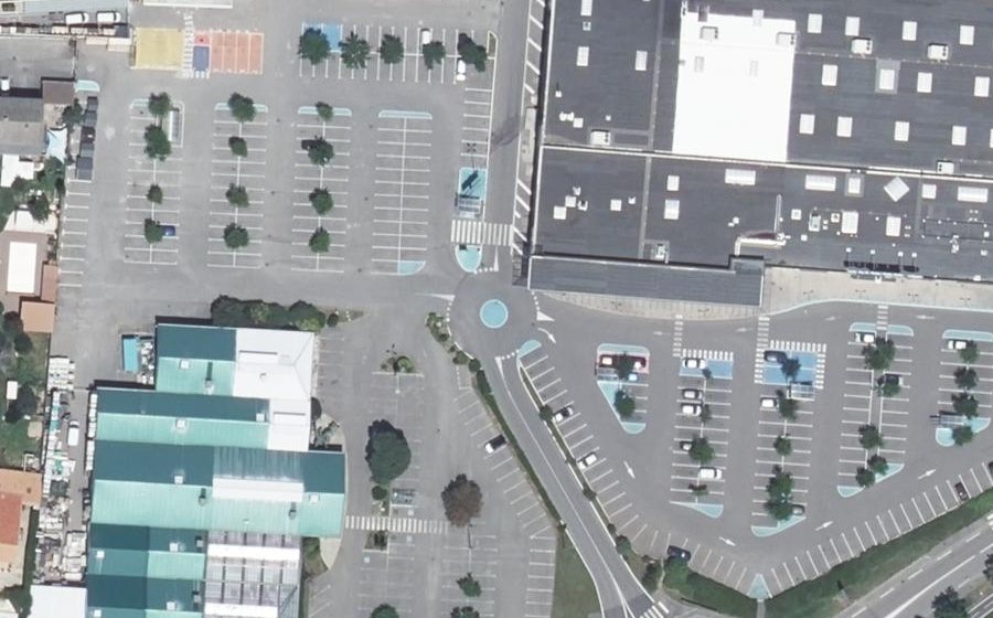 Vue aérienne du Rond-point anonyme n°7986977