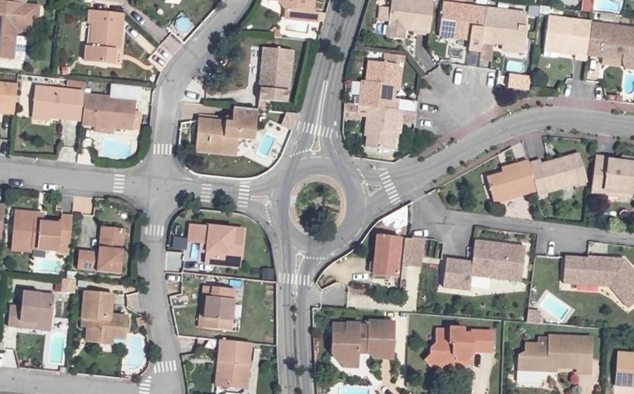 Vue aérienne du Route de l'Écondu