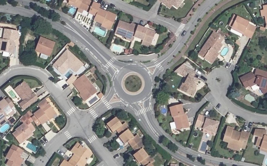 Vue aérienne du Route de l'Écondu