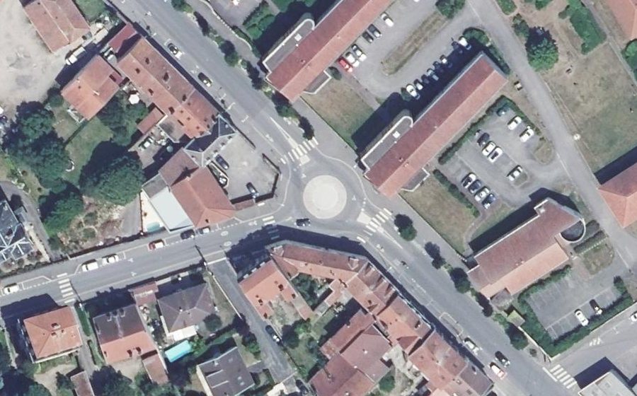 Vue aérienne du Avenue du 2e Bataillon de Chasseurs à Pied