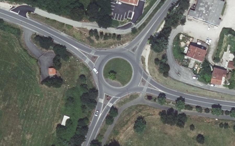 Vue aérienne du Giratoire Louis Delmas