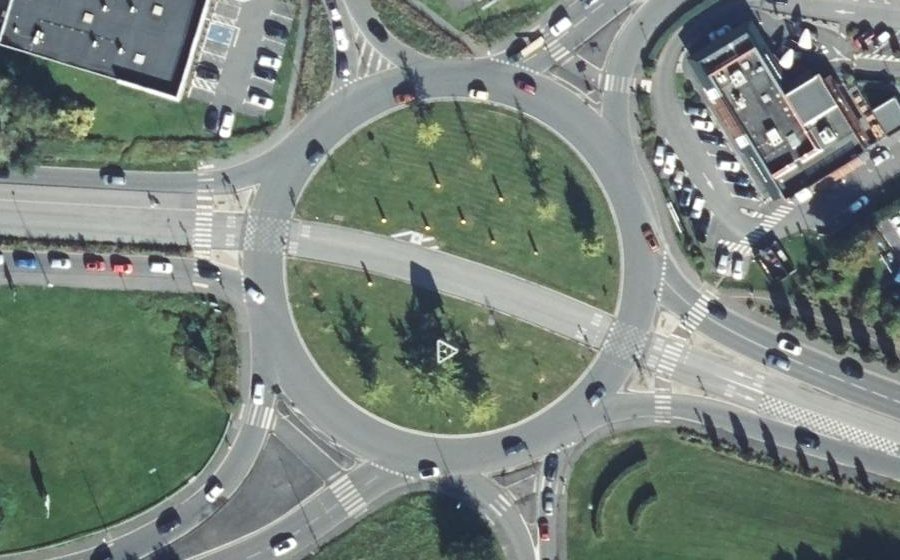 Vue aérienne du Rond-Point de la Porte Nord